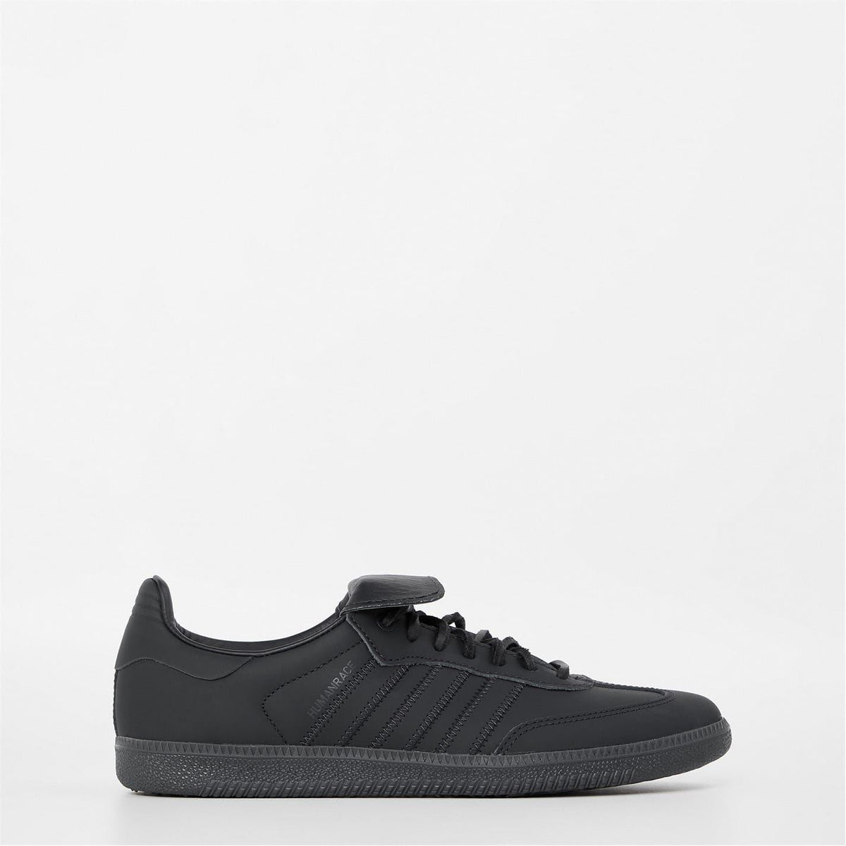adidas Originals charcoal low-top lace-up sneakers with side stripes and rubber sole