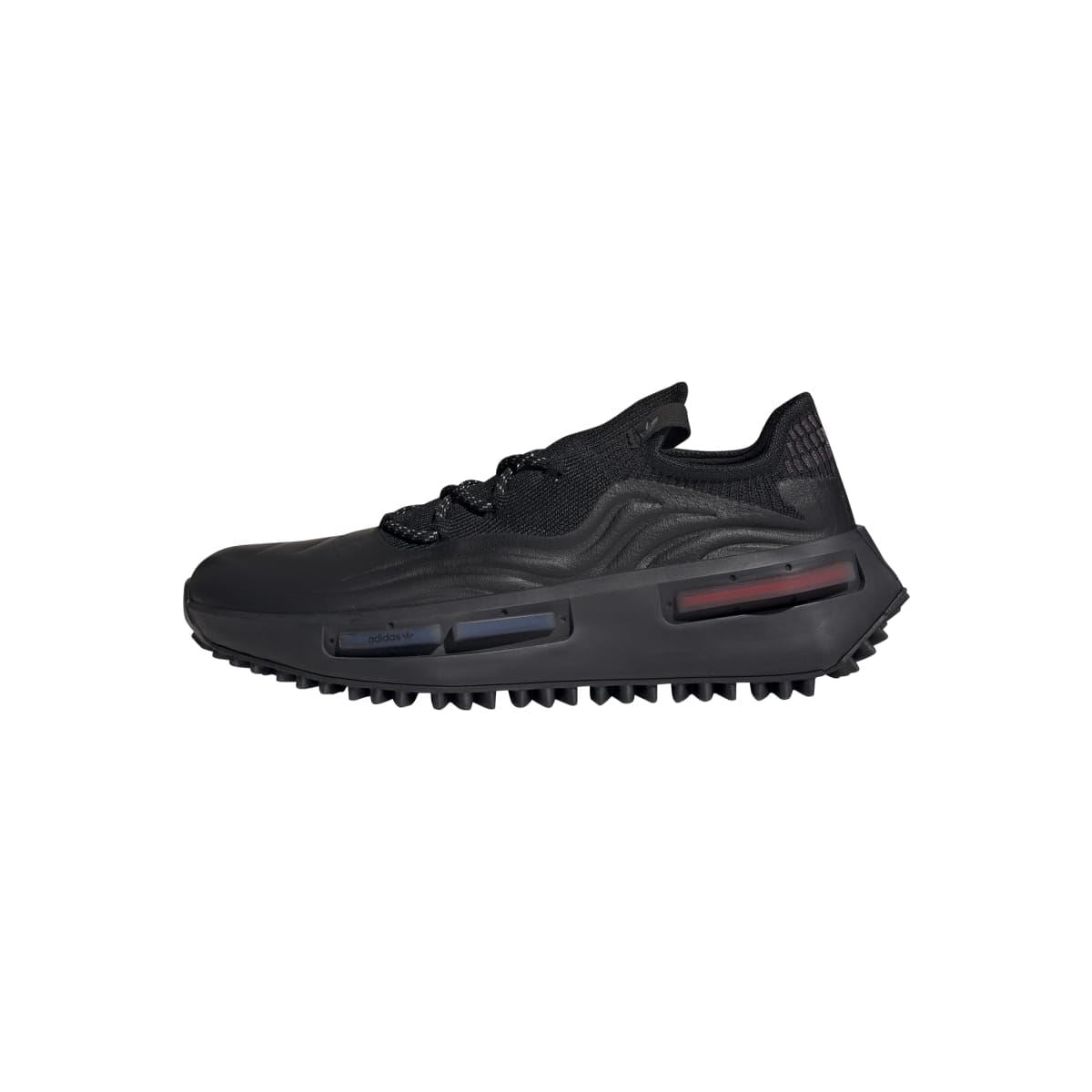 adidas Originals NMD S1 sneaker, black mesh lace-up upper with chunky tread sole