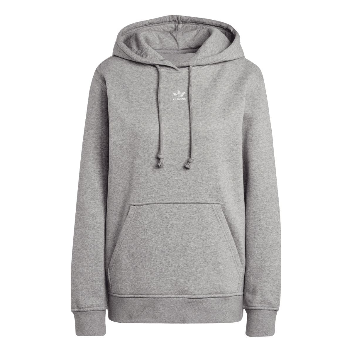 adidas Originals grey fleece hoodie, kangaroo pocket and drawstring hood