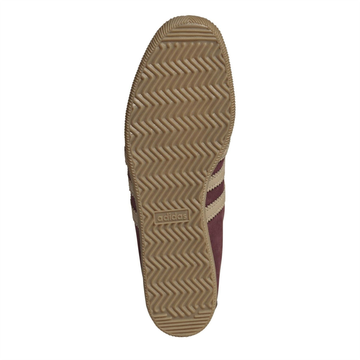 Men's low-top sneaker outsole with adidas logo and zigzag tread pattern