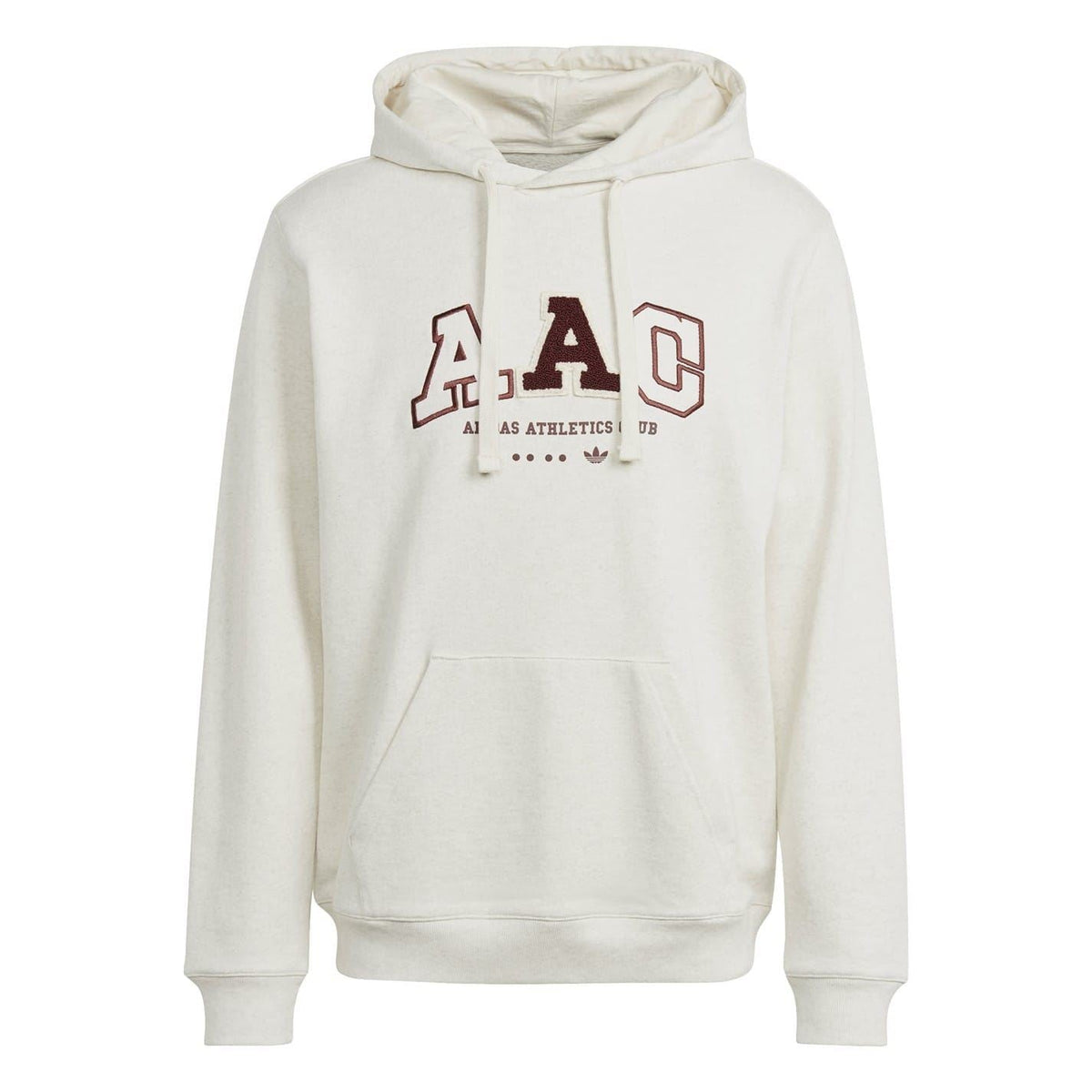 Adidas Originals hooded regular-fit sweatshirt, off-white with chest graphic and kangaroo pocket