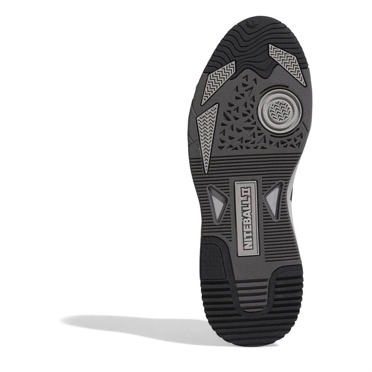 adidas Originals Niteball II low-top sneakers, outsole tread view with "NITEBALL" detail
