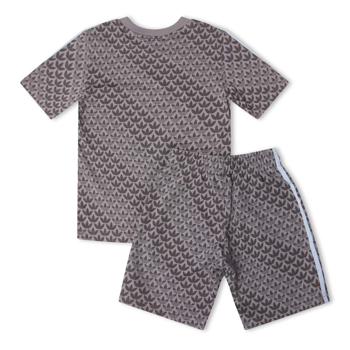 Adidas Originals juniors t-shirt and shorts set for kids aged 8 to 16, casual athletic style in vibrant colors.
