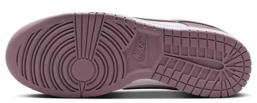 Nike Dunk Low retro outsole view with dark taupe traction tread