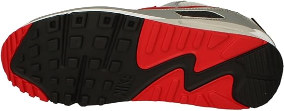 Nike Air Max 90 outsole, black tread with red side panels