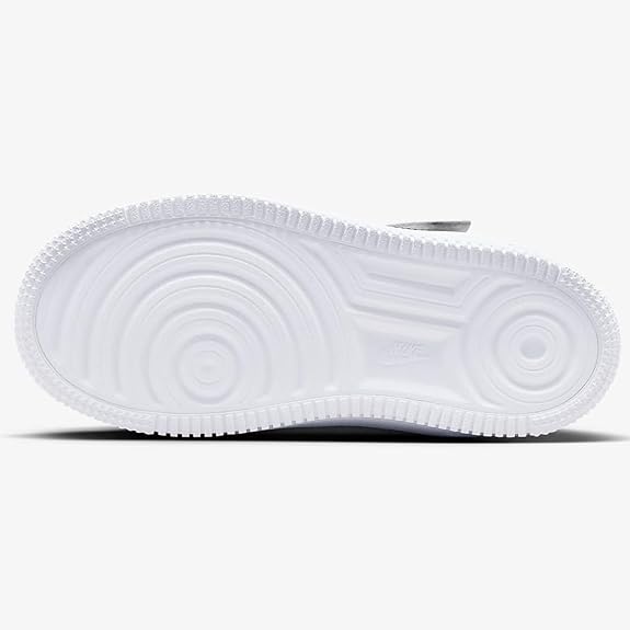 White rubber outsole with textured tread for kids sneaker