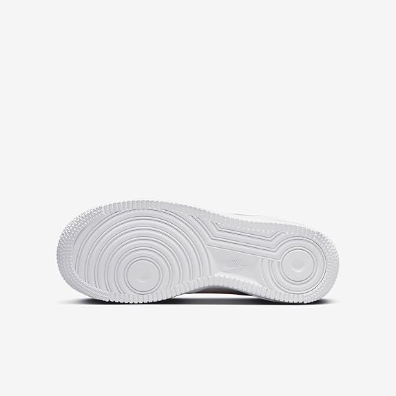 Kids' Nike Air Force 1 outsole, white rubber tread with circular traction pattern.