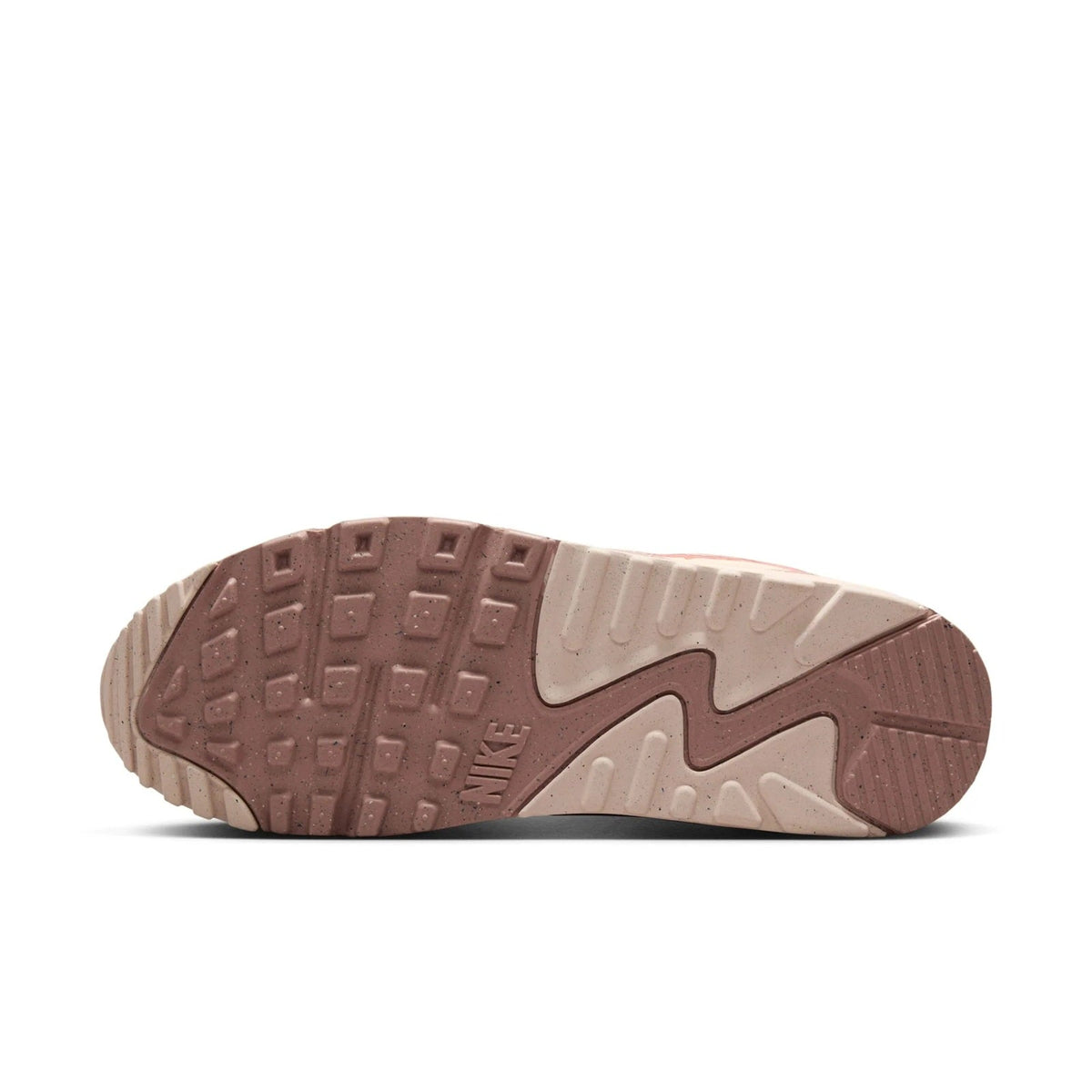Nike Air Max 90 outsole with textured traction and pink-tinted rubber sole
