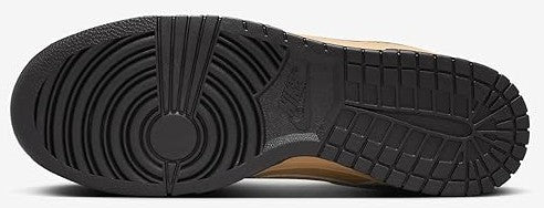 Low-top sneaker outsole, black tread with herringbone and circular traction pattern