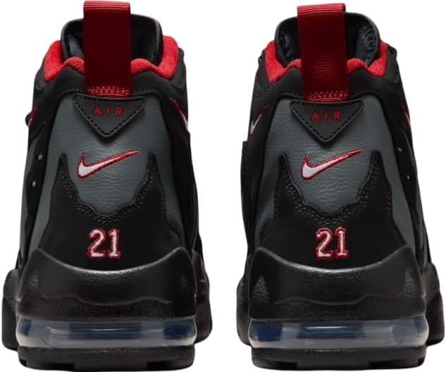 Nike Air DT Max'96 sneakers, heel view with red AIR label in black
