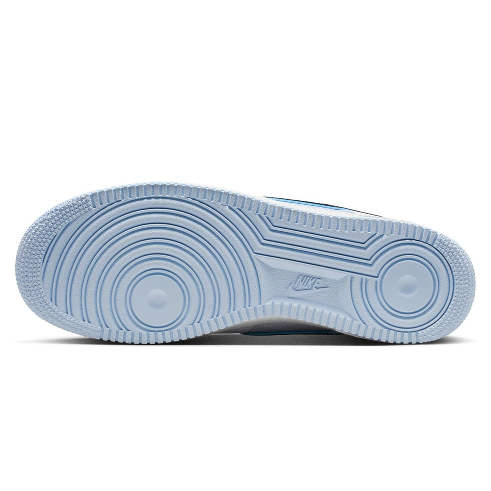 Nike Air Force 1 outsole, light blue rubber tread with Nike logo detail