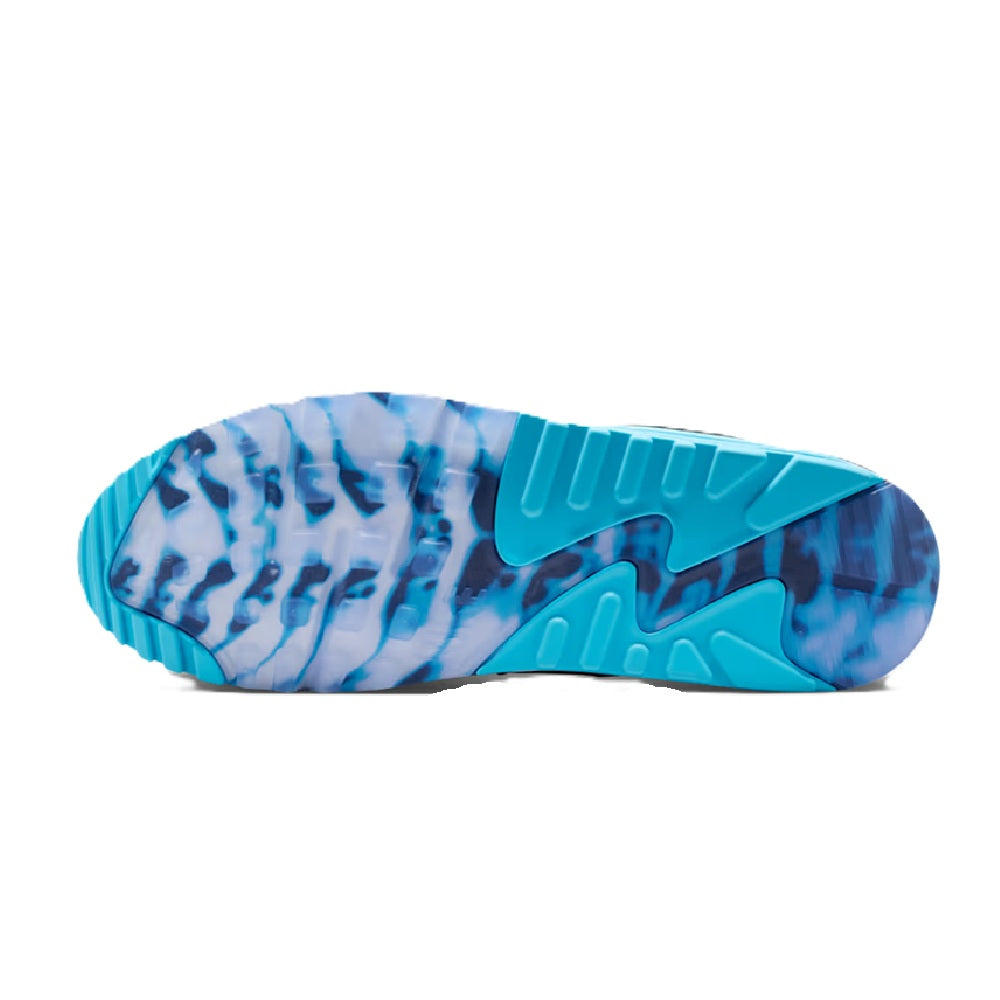 Blue and black patterned rubber outsole for Air Max 90 PRM sneaker
