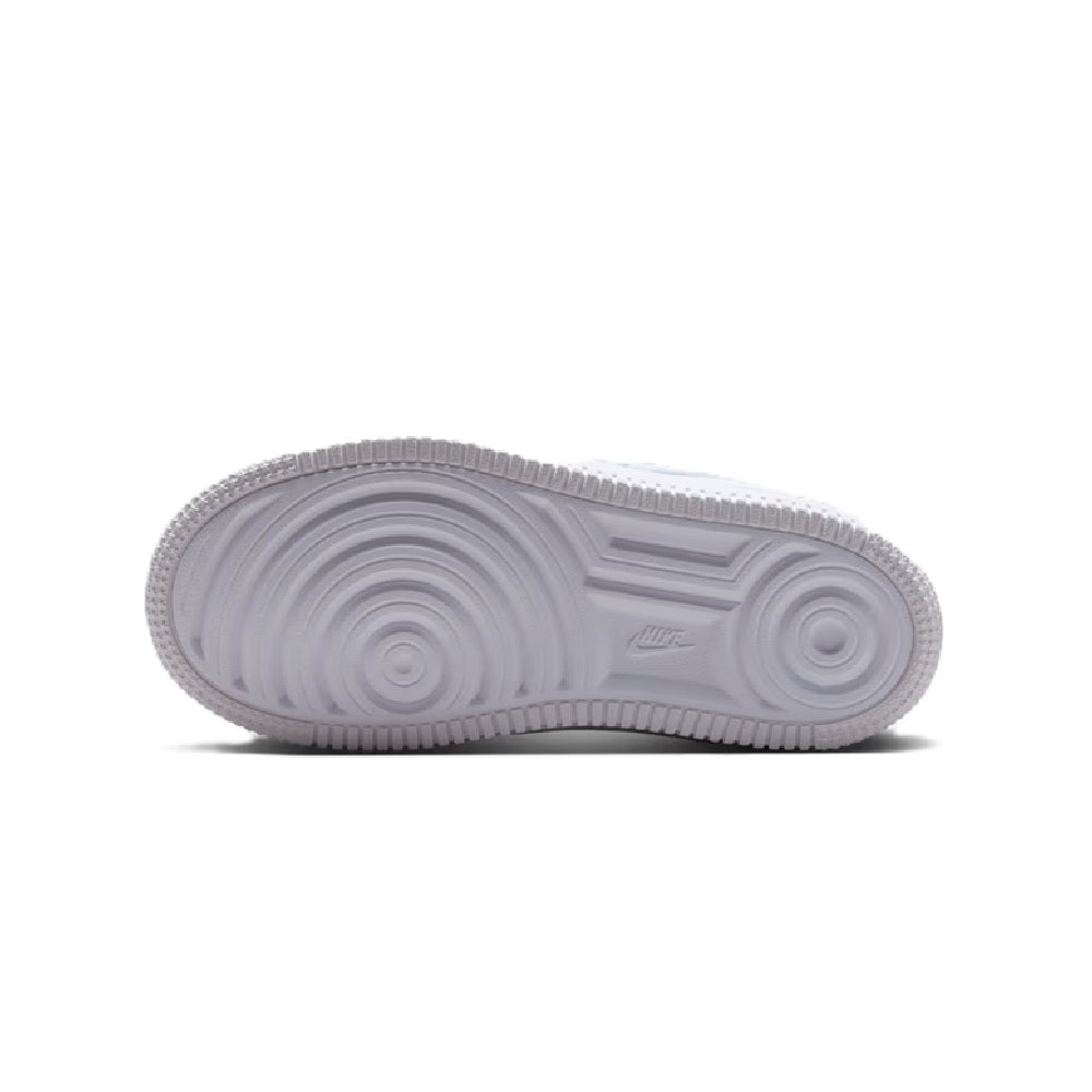 Kids' Nike Force 1 Low outsole, light gray rubber tread with circular traction pattern