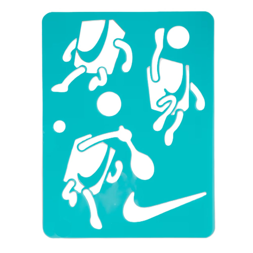Teal Nike Spot Code card with white symbol graphics