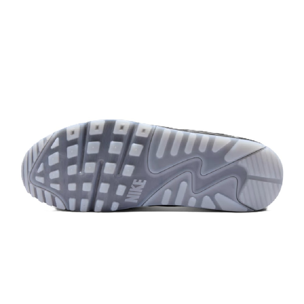 Nike Air Max 90 SE treaded rubber outsole, gray and white pattern