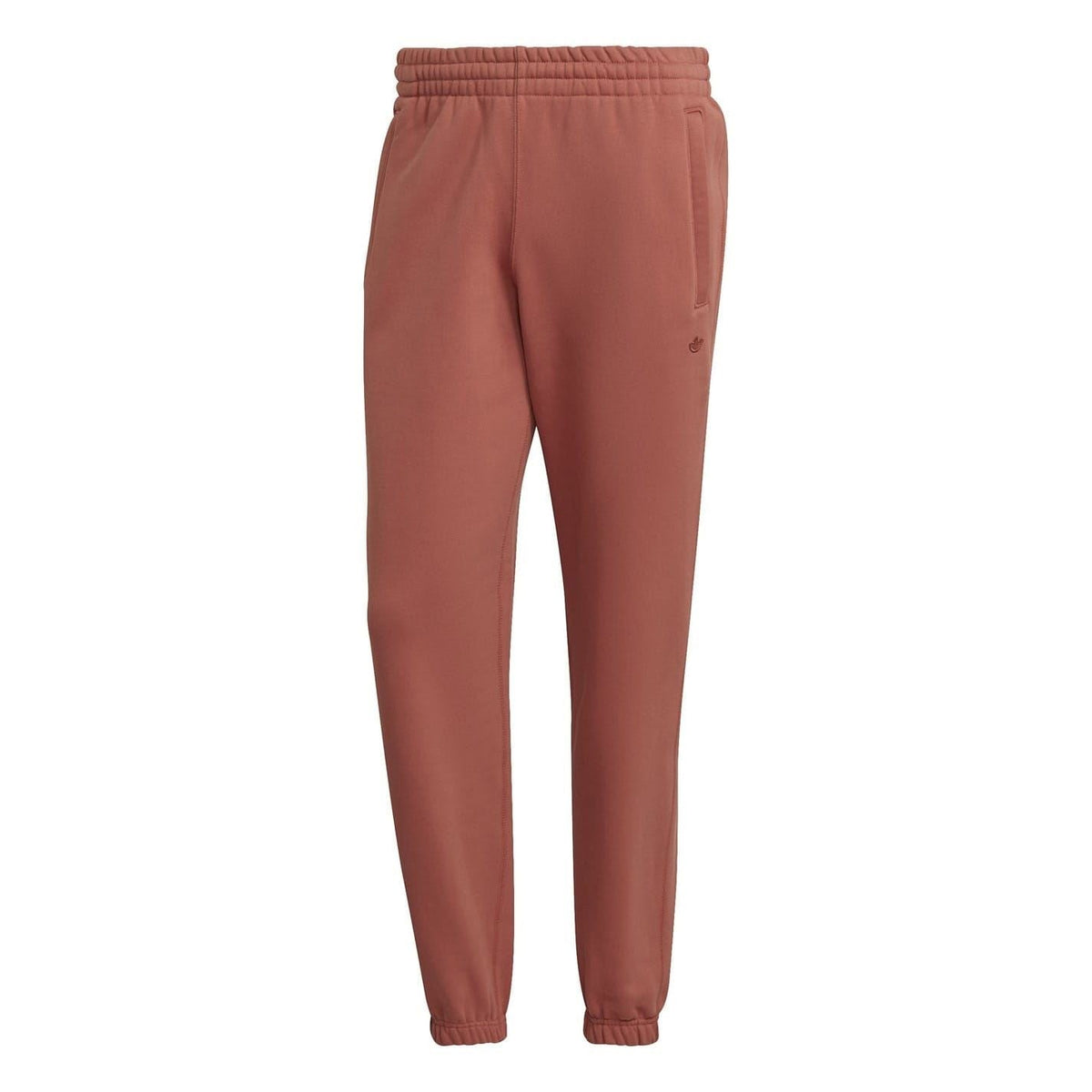 adidas Originals straight sweatpants in brown, with elastic waistband and cuffed hems