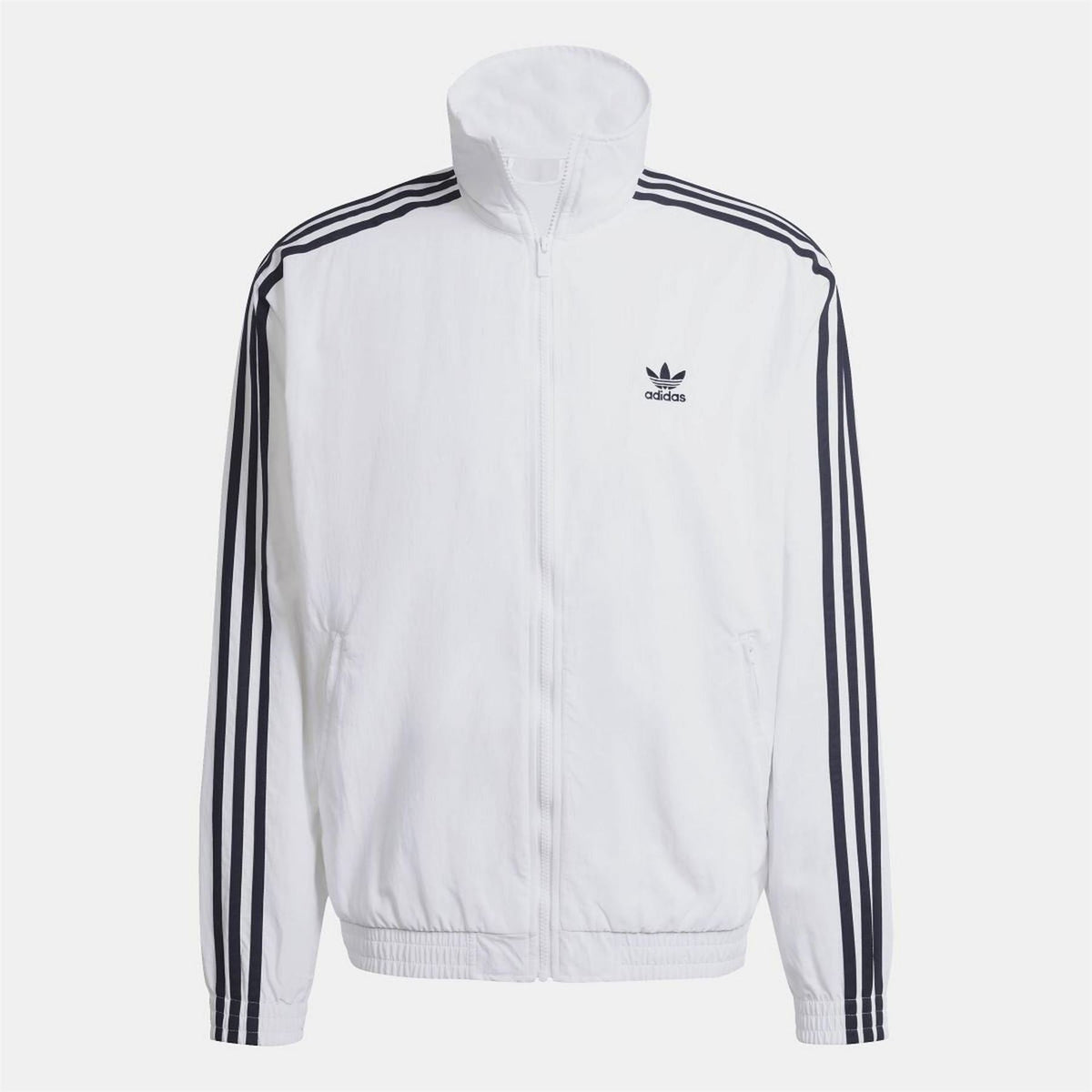 adidas Originals woven Firebird track top, stylish tracksuit jacket with iconic design and vibrant colors, front view