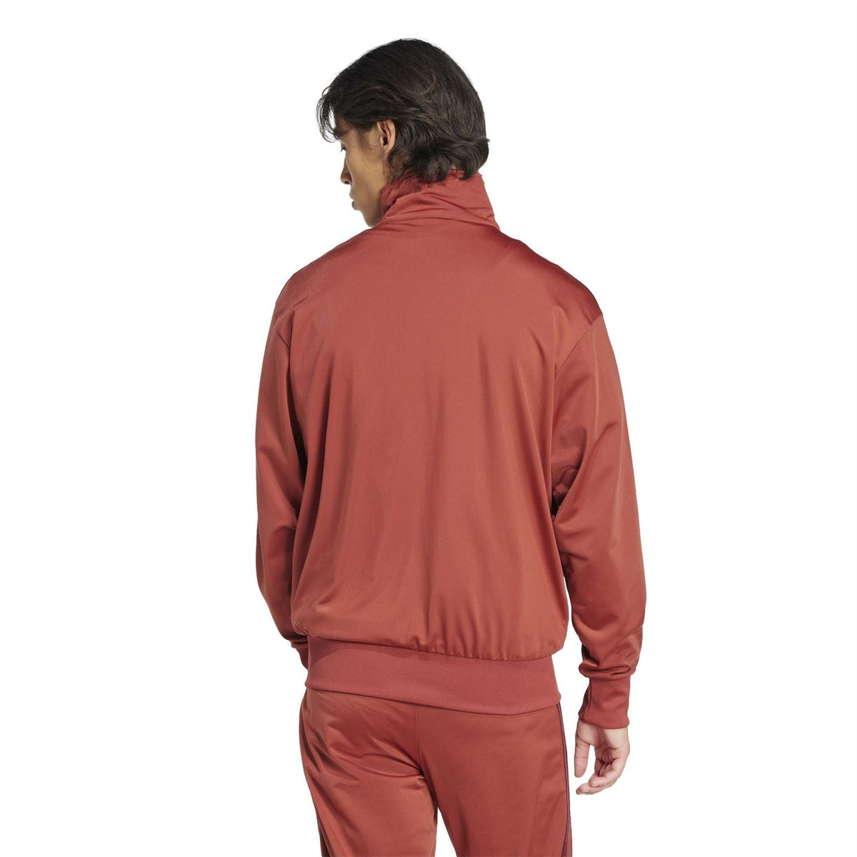 adidas Originals Firebird TT rust red track jacket, back view with full-zip