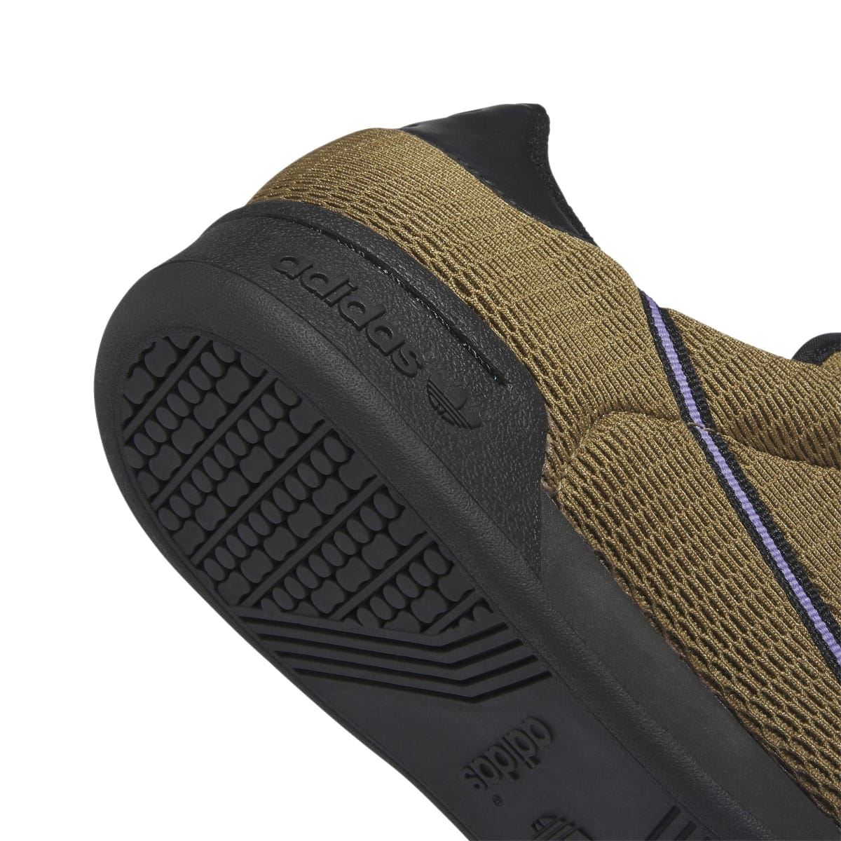 adidas Originals Blondey Continental heel and sole detail in khaki with black accents