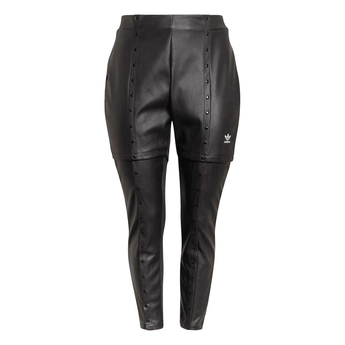 Black adidas Originals slim-fit legging pant with side snap detailing and trefoil logo