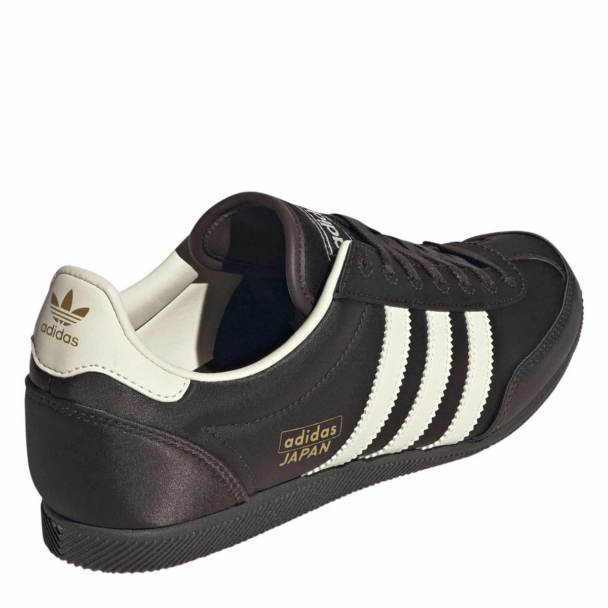 Adidas Originals low-top sneakers, black and cream heel tab with three side stripes
