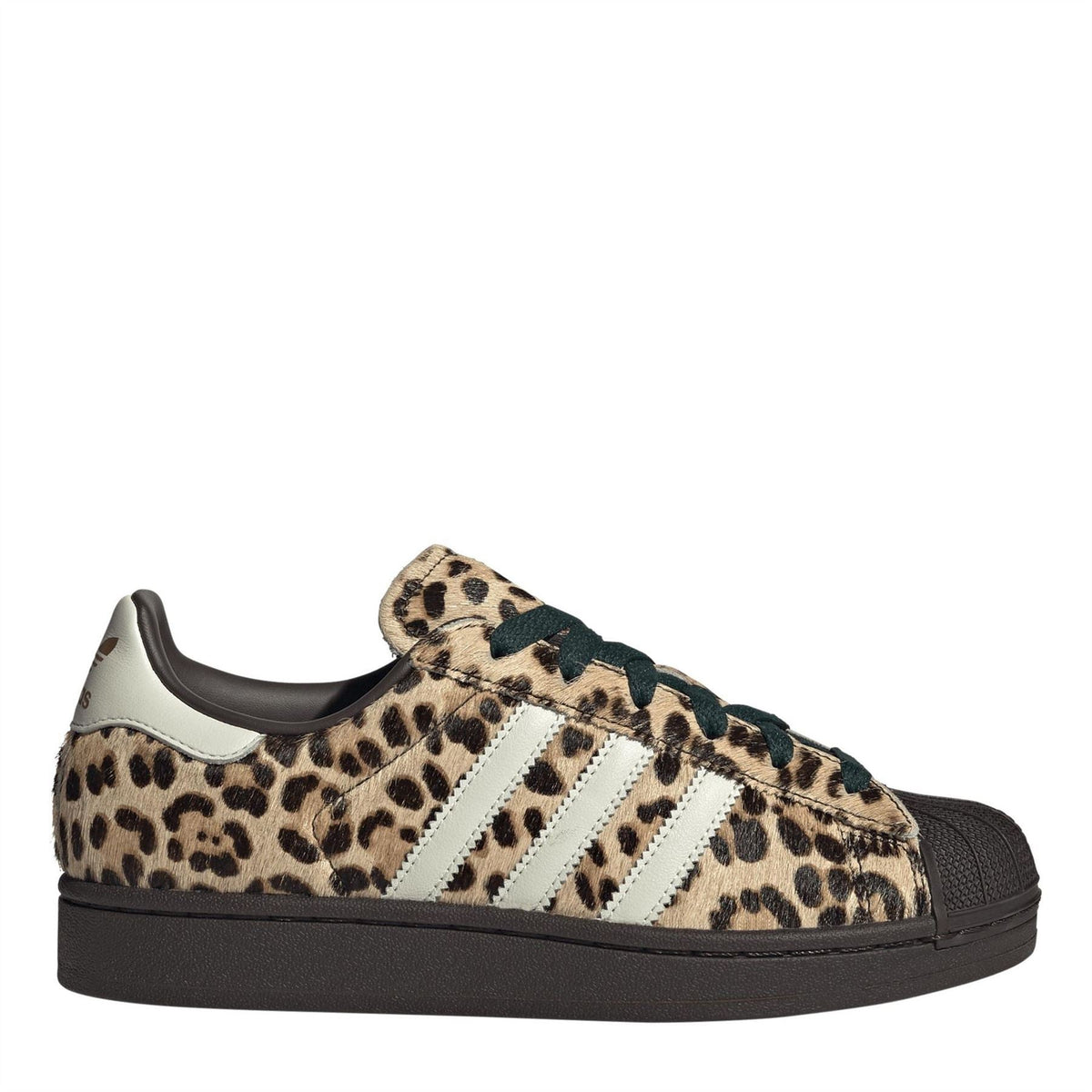 adidas Originals Superstar II sneakers with leopard-print upper and white three stripes