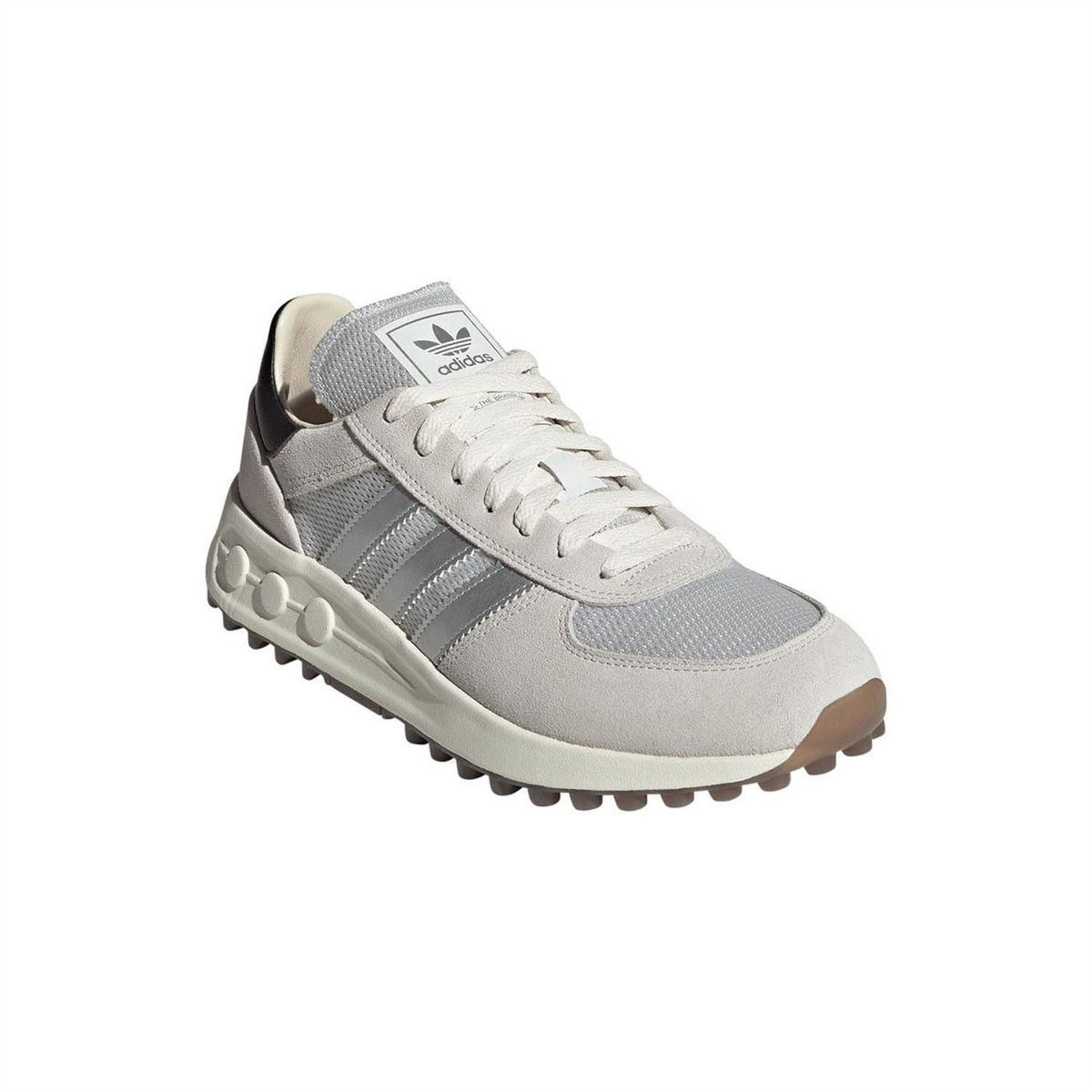 adidas Originals Trainer Lux low-top sneaker with grey suede panels and white laces