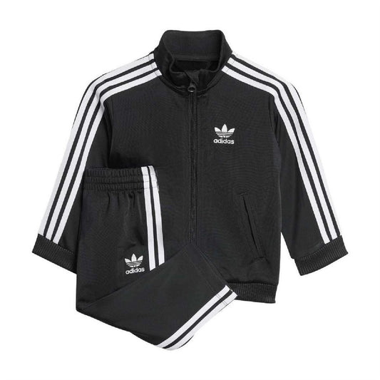 Adidas Originals infants Firebird Adicolor tracksuit in vibrant colors, designed for babies and toddlers aged 0-24 months.