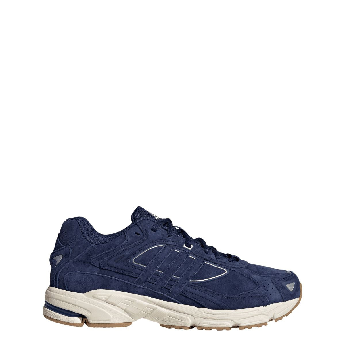 Navy adidas Response CL low-top sneakers with lace-up front and cushioned white sole
