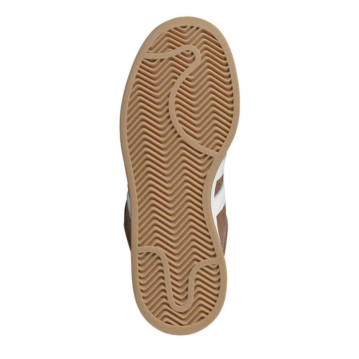 Brown rubber outsole tread with zigzag pattern for adidas Campus sneakers