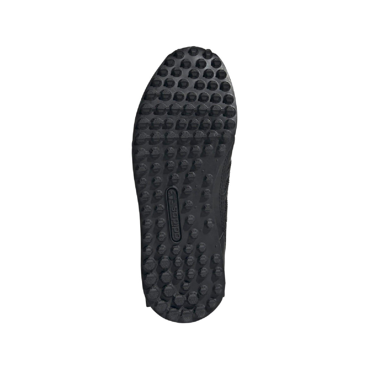 Adidas Originals LA Trainer II black outsole with circular grip tread pattern