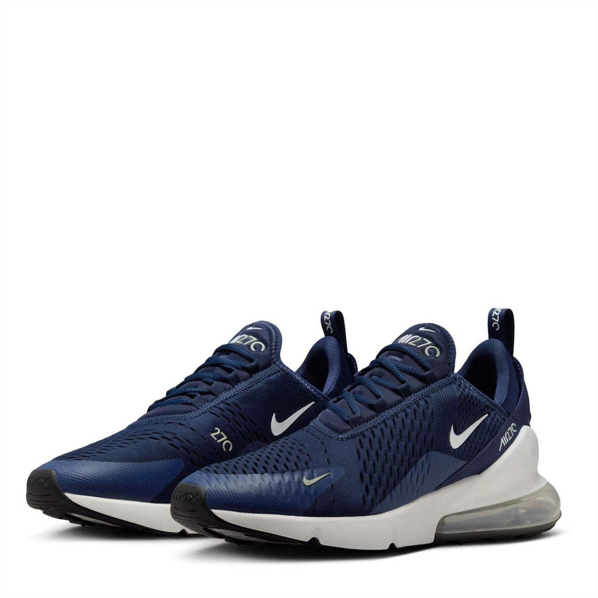 Nike Air Max 270 men's trainers, navy blue slip-on style with white sole and air unit