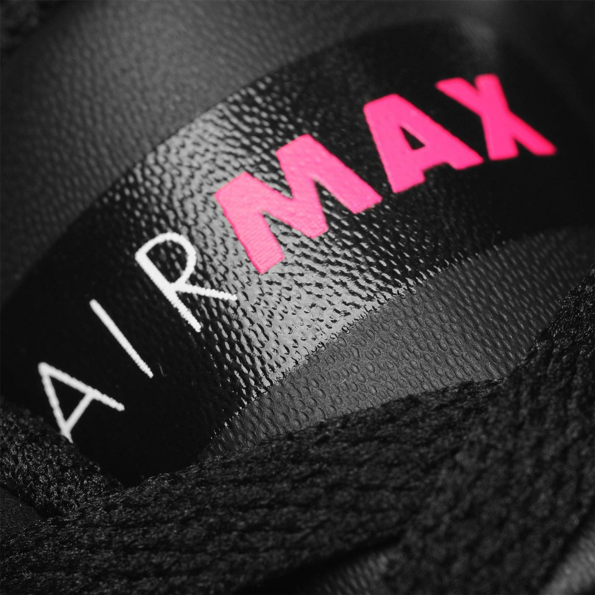 Nike Air Max Ivo black knit tongue with pink 'AIR MAX' branding