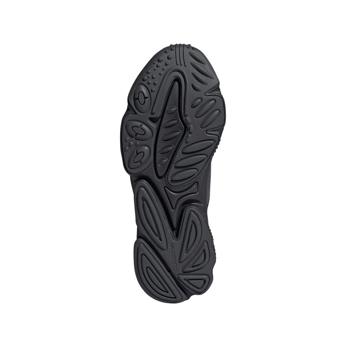 Grey sneaker outsole with molded tread pattern