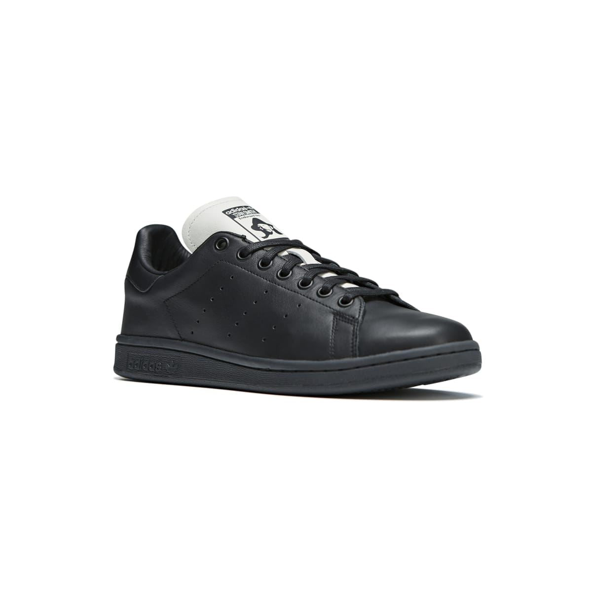 adidas Originals Yohji Stan trainers, black upper with white heel tab and lace-up front