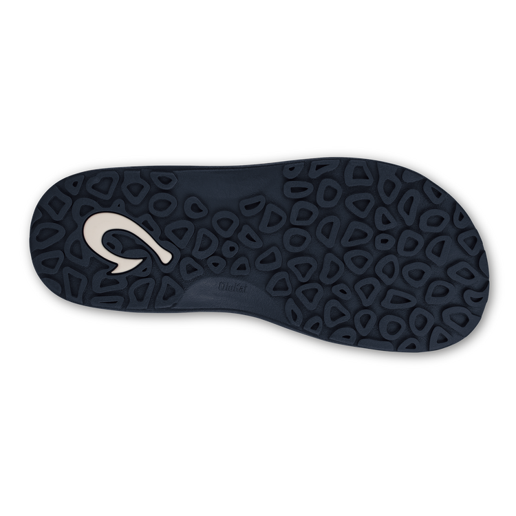 Dark blue textured rubber outsole for thong sandals