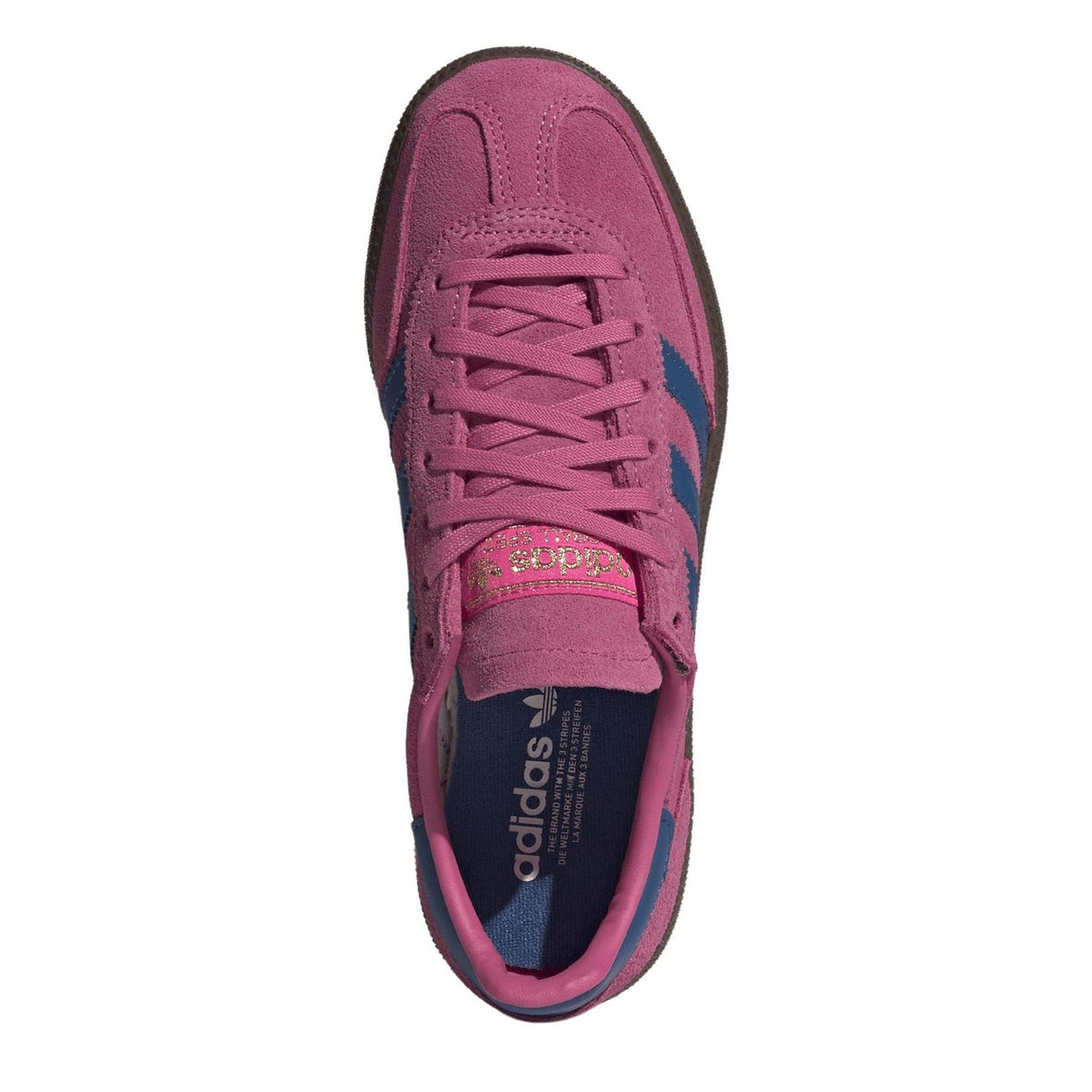 Juniors Handball Spezial shoes, violet suede upper with lace-up and cushioned interior