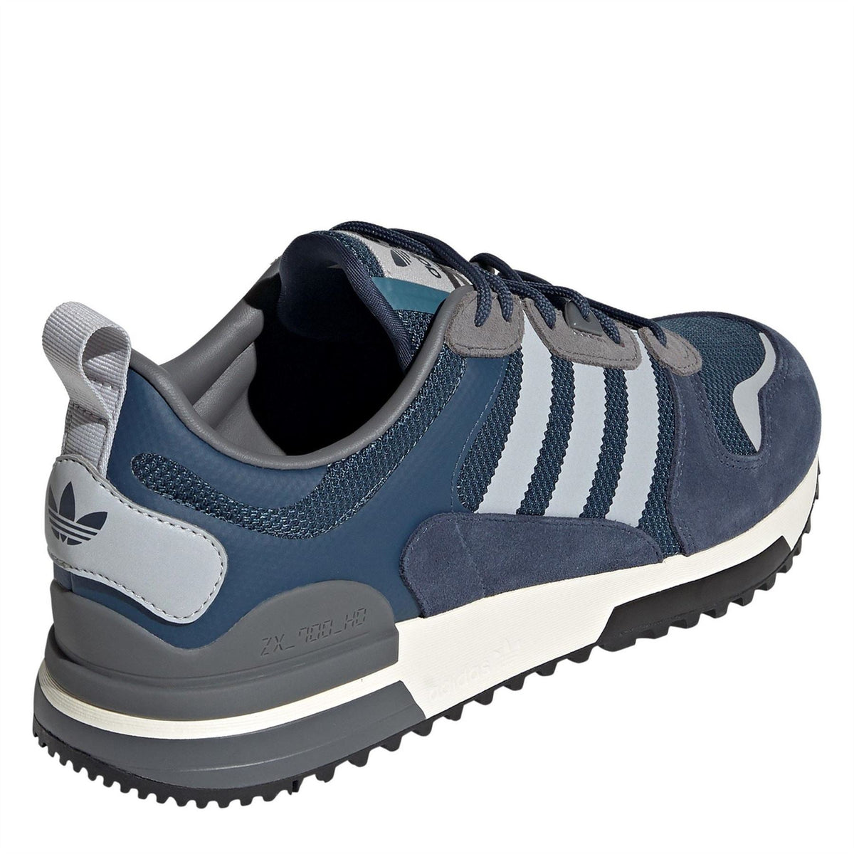 adidas Originals ZX 700 HD low-top trainers in gray with white accents, featuring breathable mesh and synthetic overlays.