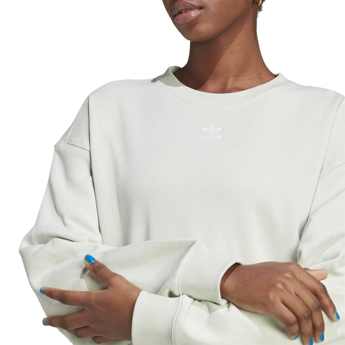 adidas Originals crewneck sweatshirt in light green with small chest logo