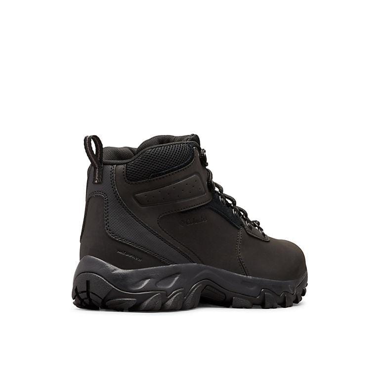 Dark charcoal waterproof hiking boot with lace-up front and chunky rubber sole