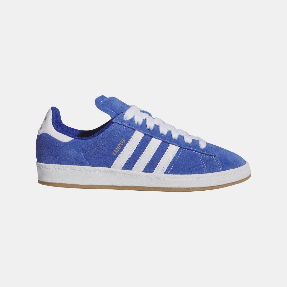 adidas Originals Campus ADV trainers in black and white leather with rubber soles, showcasing classic sneaker design