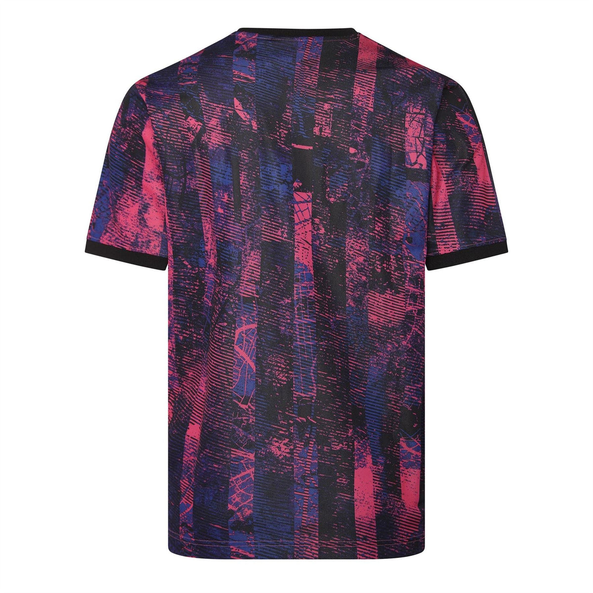 adidas Originals short-sleeve tee with multi-color abstract pattern, crew neck