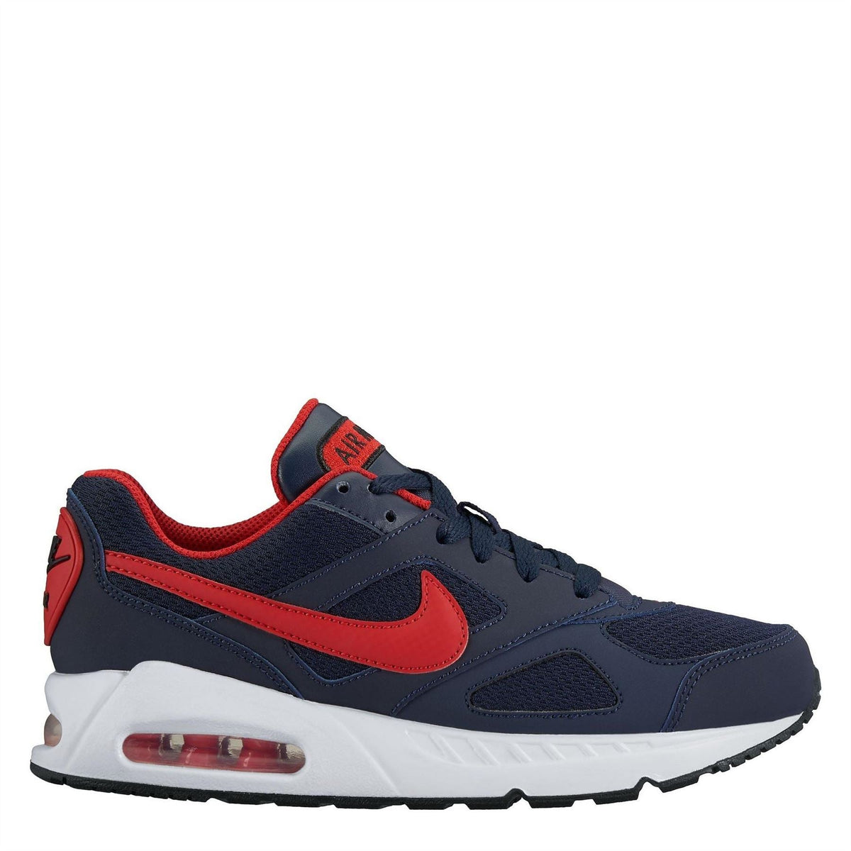 Boys' Nike Air Max Ivo sneakers, navy blue with red swoosh and white midsole