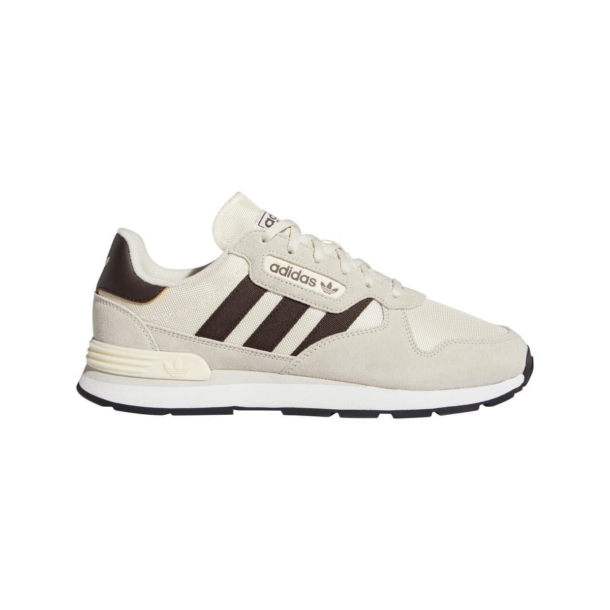 adidas Originals Trezoid 2.0 trainers in off-white with black side stripes and lace-up front