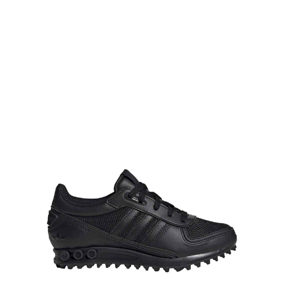 Adidas Originals LA Trainer II juniors black trainers, lace-up with side stripe details