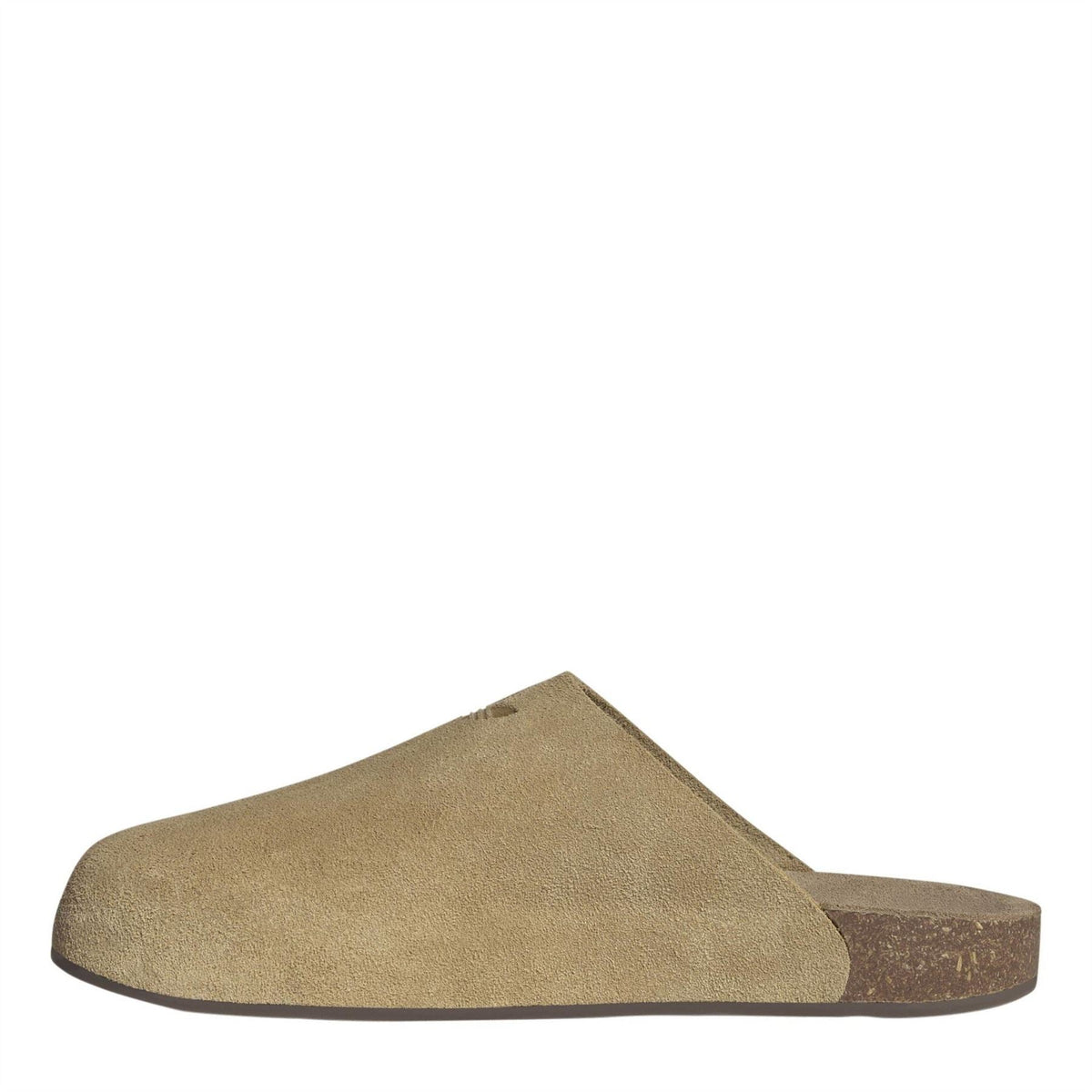adidas Originals two-tone closed-toe mule, beige upper with brown side panel