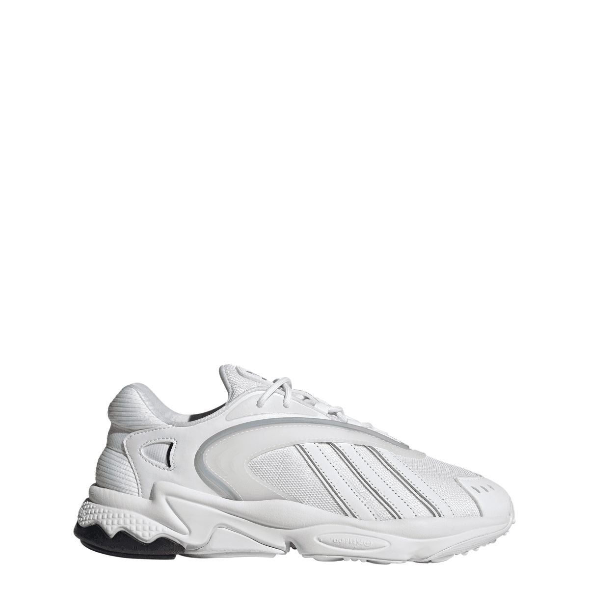 White adidas Originals Oztral trainers, low-profile lace-up and chunky midsole