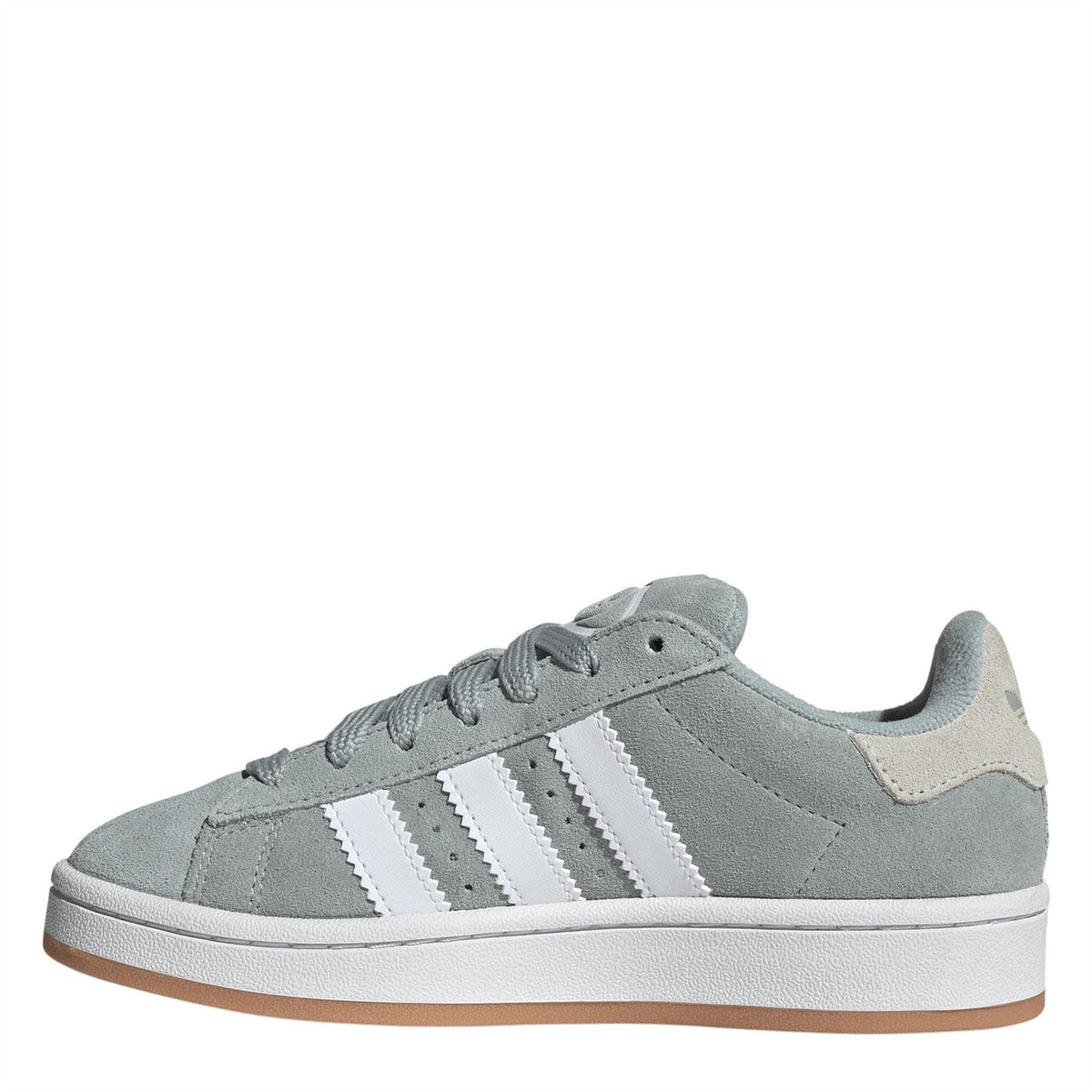 adidas Originals Campus 00s light green low-top sneakers with white 3-stripe panels, lace-up