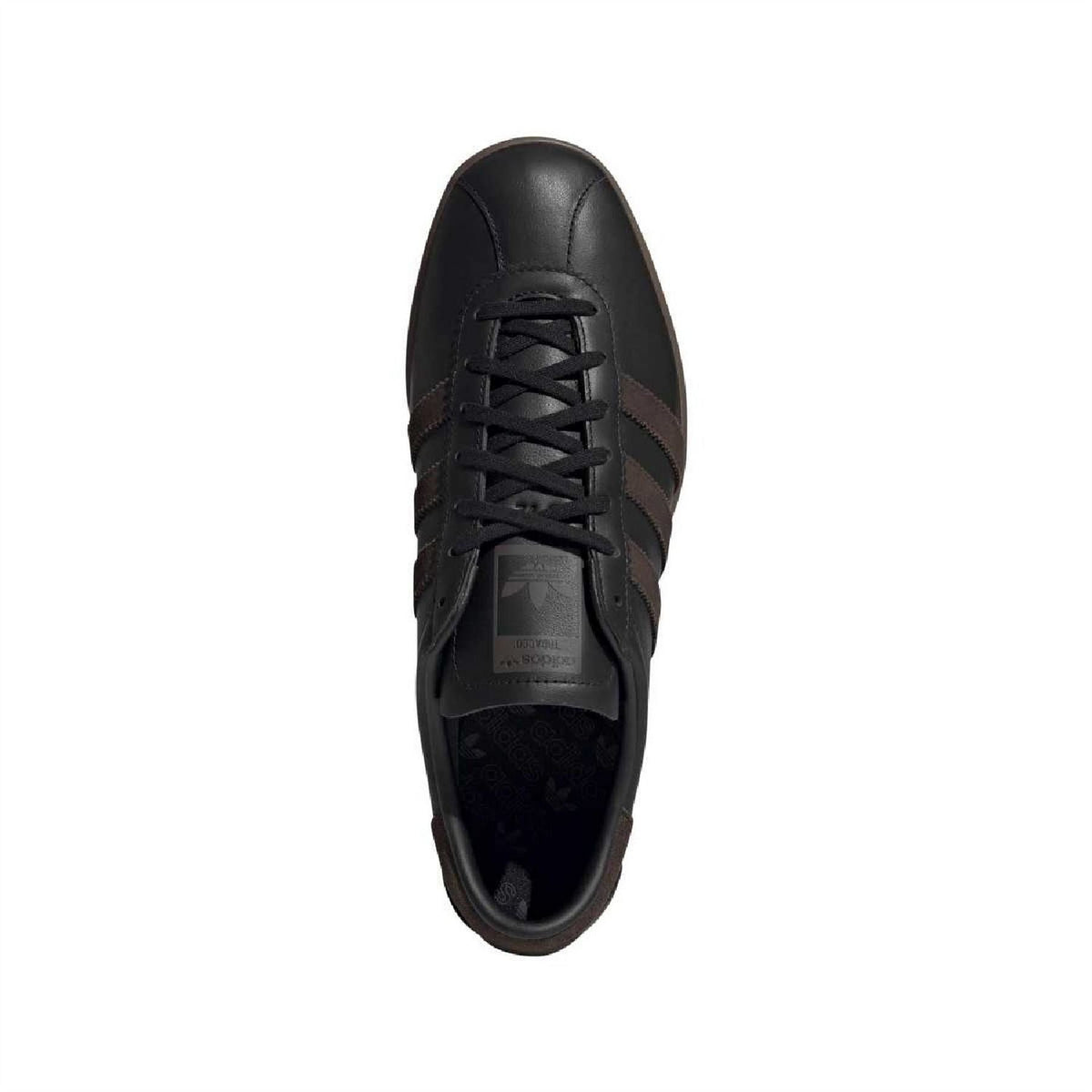 adidas Originals sneaker, black lace-up upper with padded collar and black tongue
