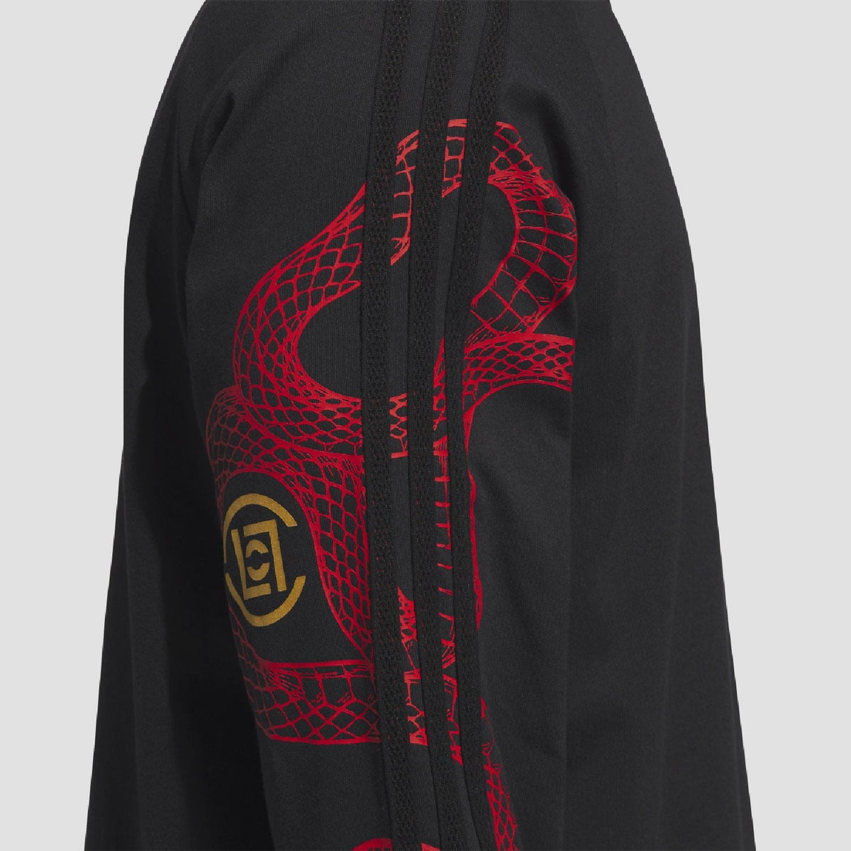 adidas Originals CLOT LNY long sleeve T-shirt in black with white graphic print, casual fit, soft cotton fabric.